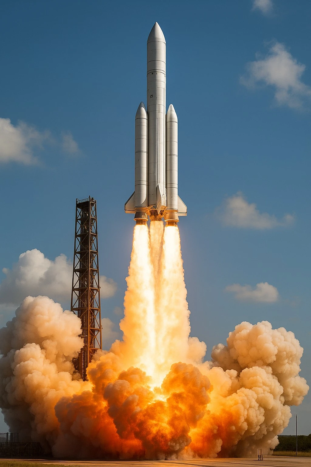 Rocket launch with thermal protection systems